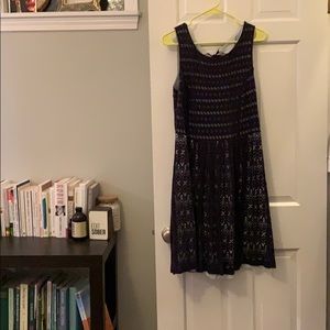 Plum Anthropologie Lace Dress